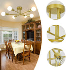 Modern Sputnik Semi-Flush Mount Chandelier – view 5 | BROKLEN