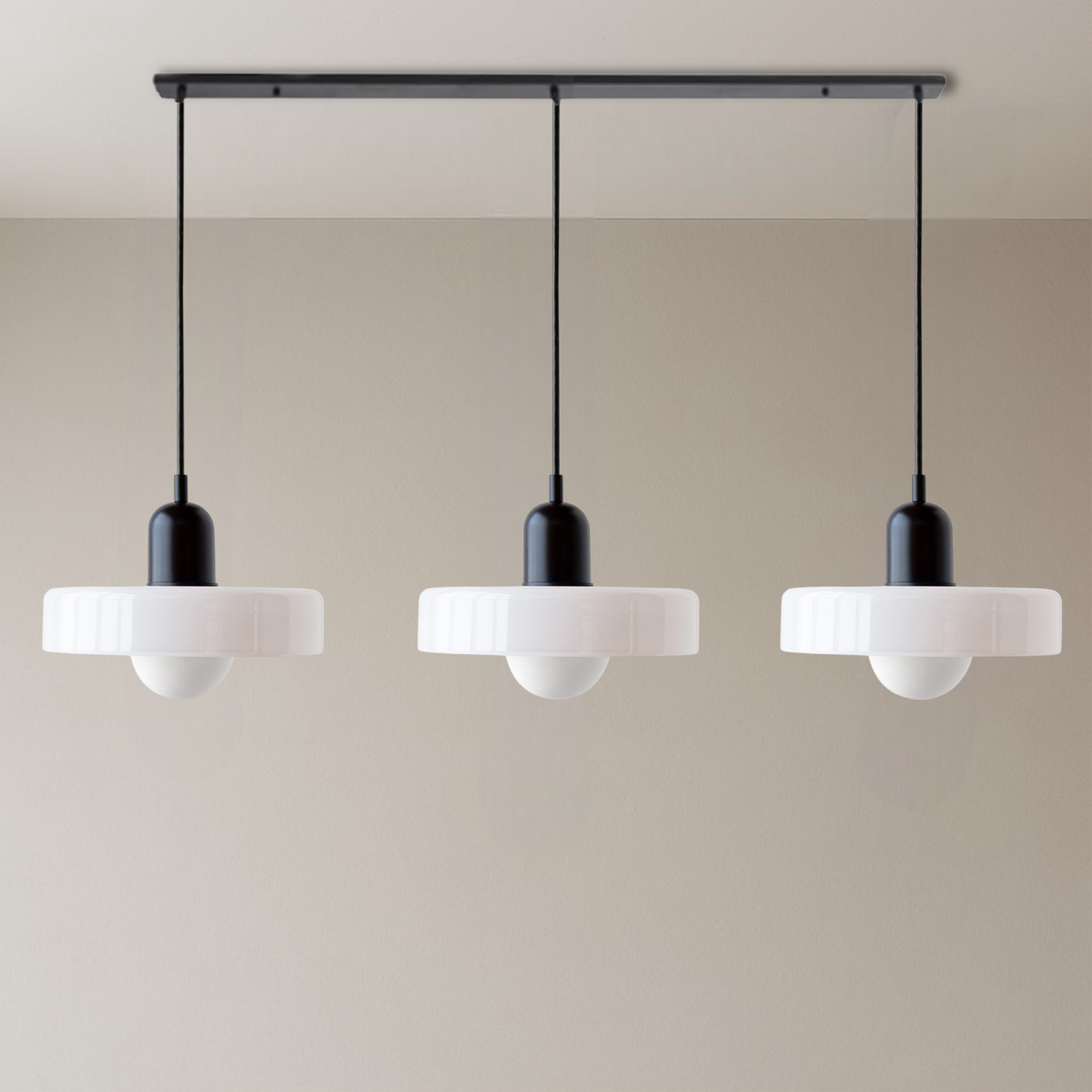 Bauhaus Triple Glass Pendant Light – view 19 | BROKLEN
