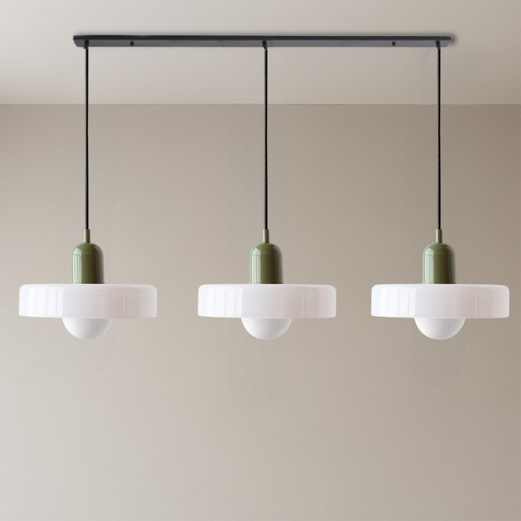 Bauhaus Triple Glass Pendant Light – view 18 | BROKLEN