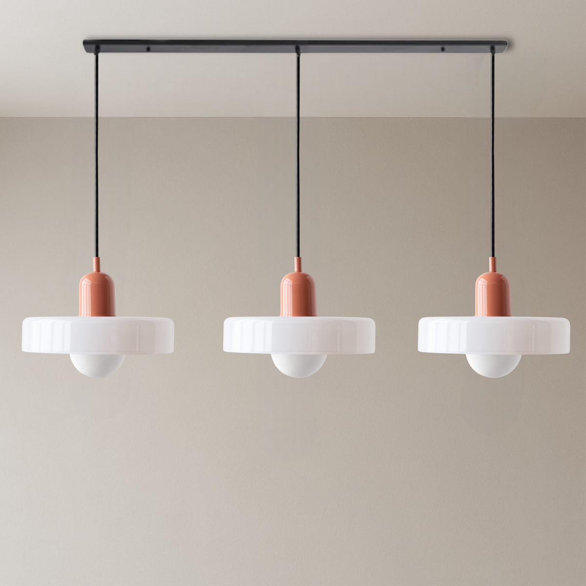 Bauhaus Triple Glass Pendant Light – view 13 | BROKLEN