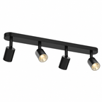 4-Spotlight Ceiling Track Light – Matt Black
