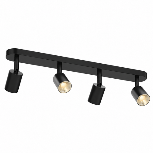 4-Spotlight Ceiling Track Light – Matt Black