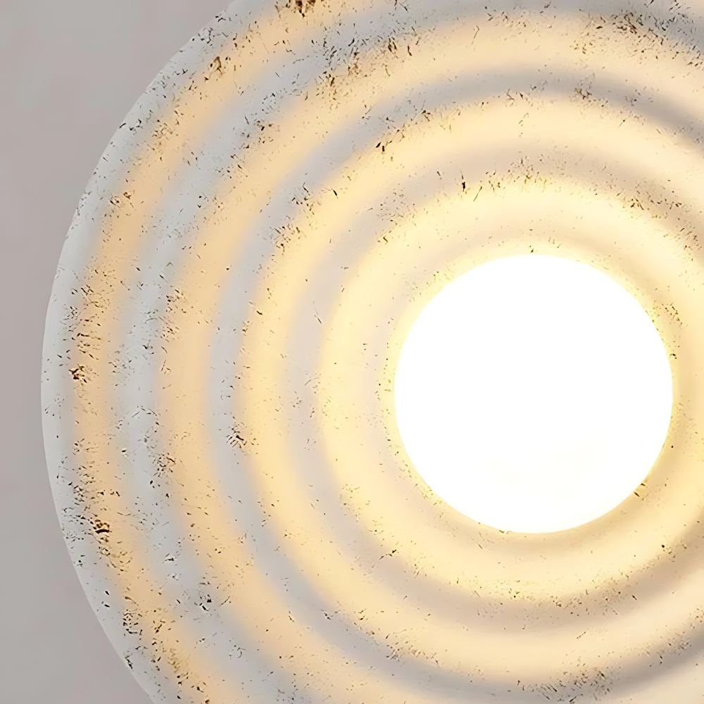 Wabi-Sabi Round Resin Wall Light – view 2 | BROKLEN
