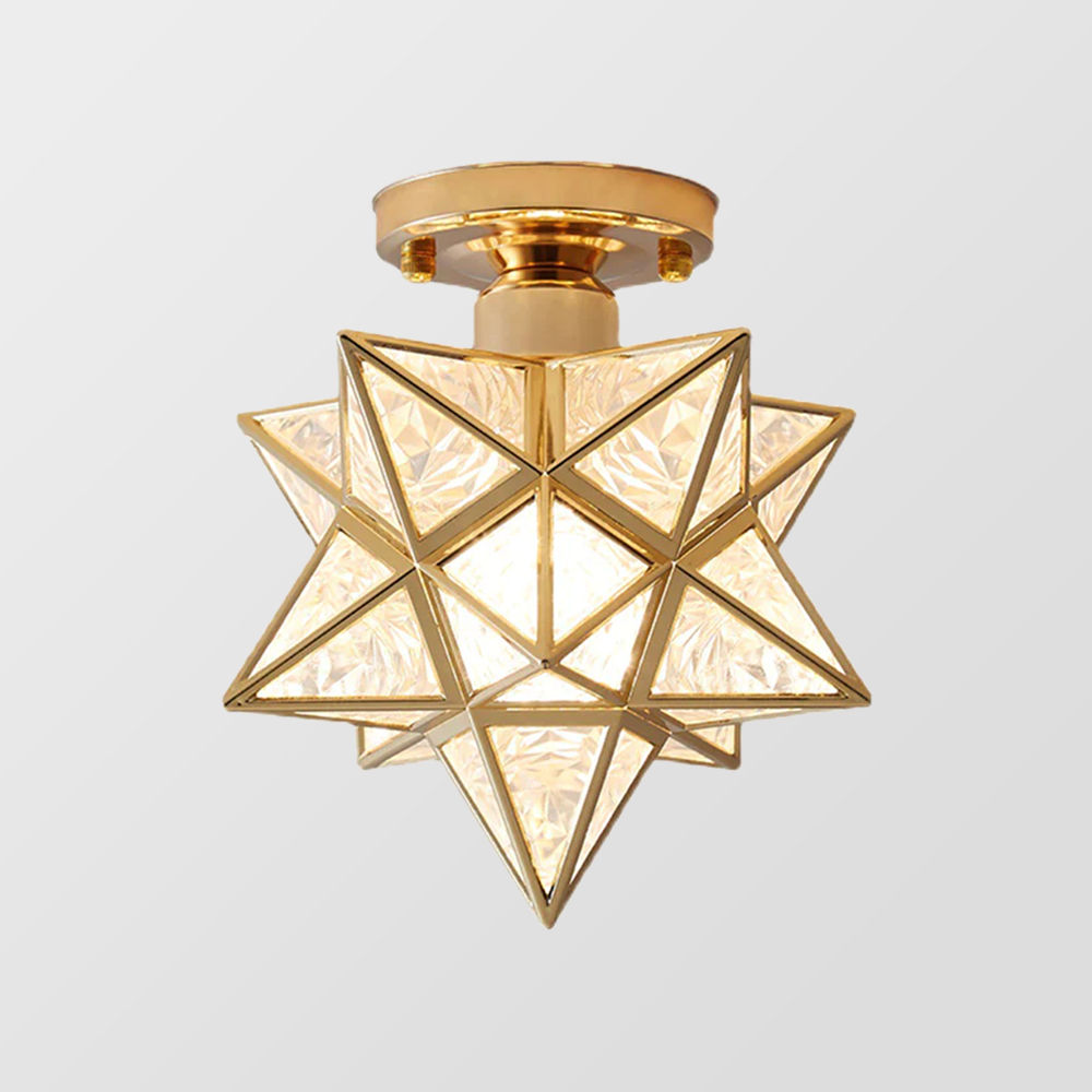Geometric Star Ceiling Light – E27 – view 2 | BROKLEN