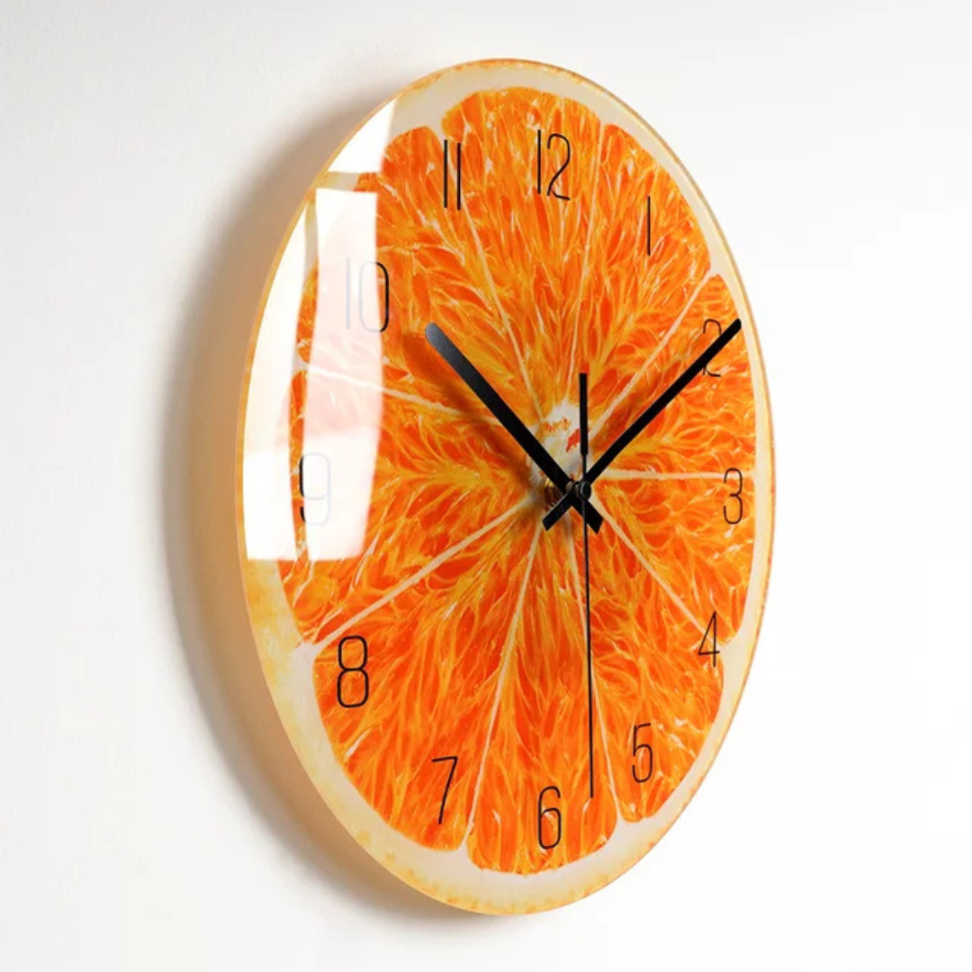 Colorful Glass Wall Clock with Gold Hands & Numbers – view 7 | BROKLEN