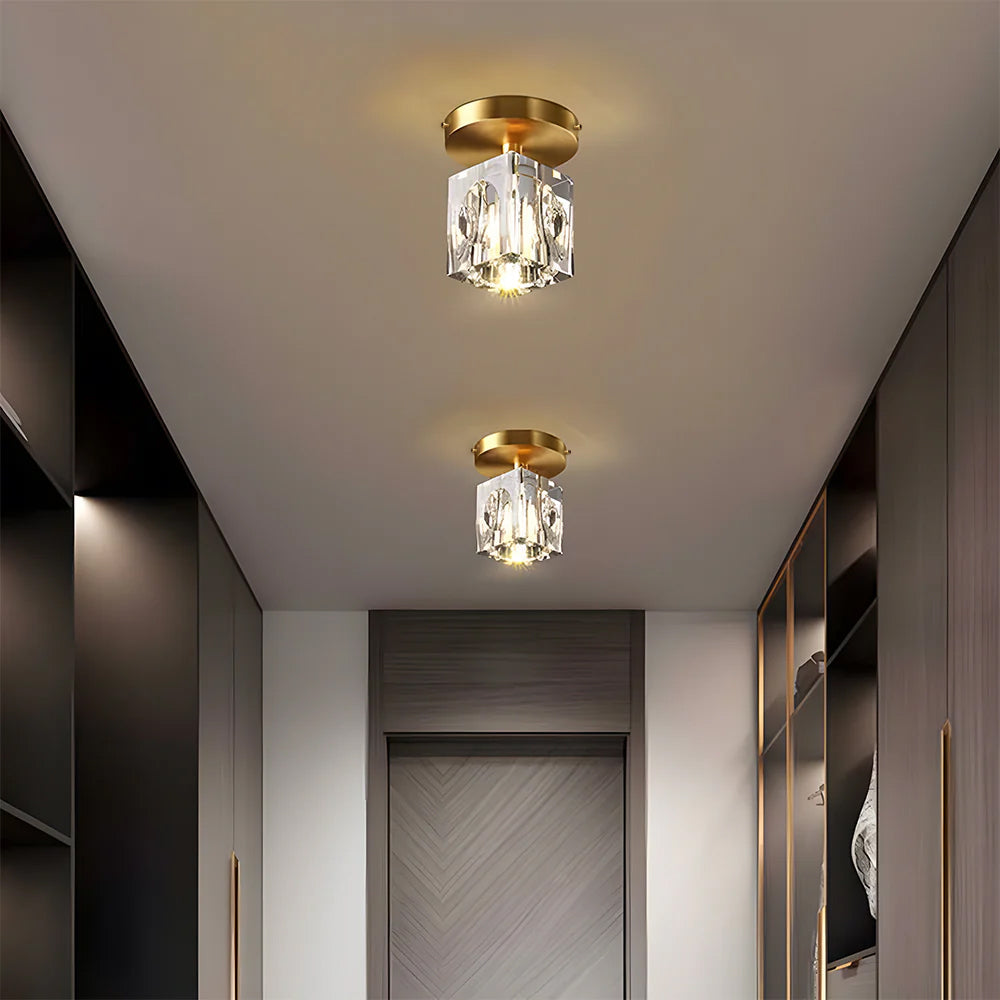 Mini Crystal Flush Mount Chandelier – view 6 | BROKLEN