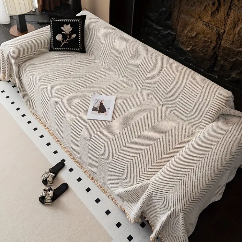 Herringbone Sofa Slipcover – view 3 | BROKLEN