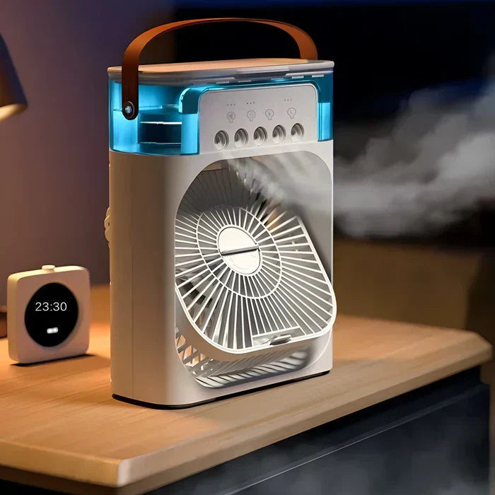 3-in-1 Fan with 7-Colour LED Light – BreezeMaster Pro