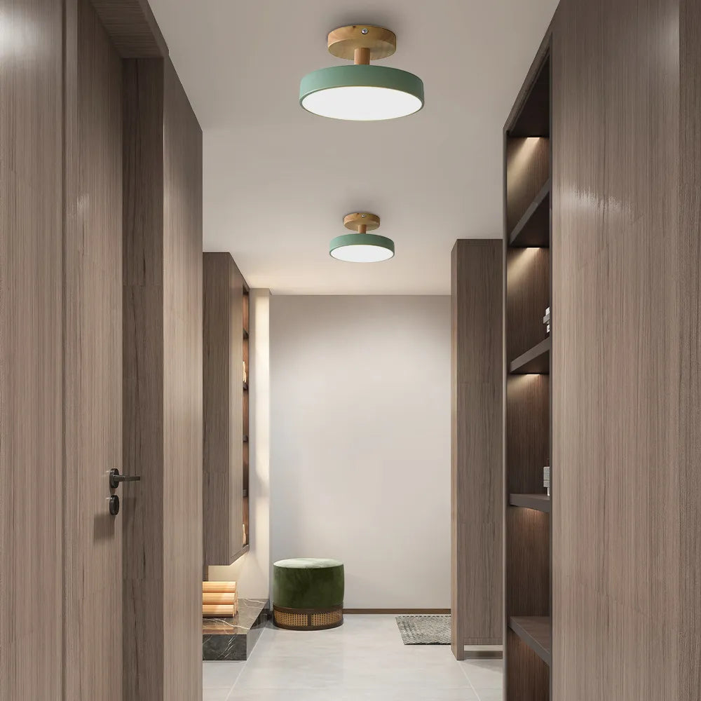 Scandinavian Wood & Metal LED Ceiling Light – view 5 | BROKLEN