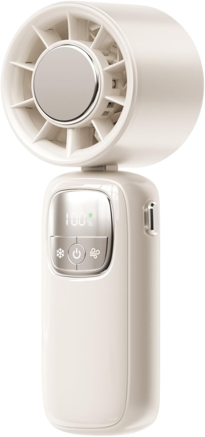 Portable Foldable Handheld Fan with LED Display – 100 Speeds