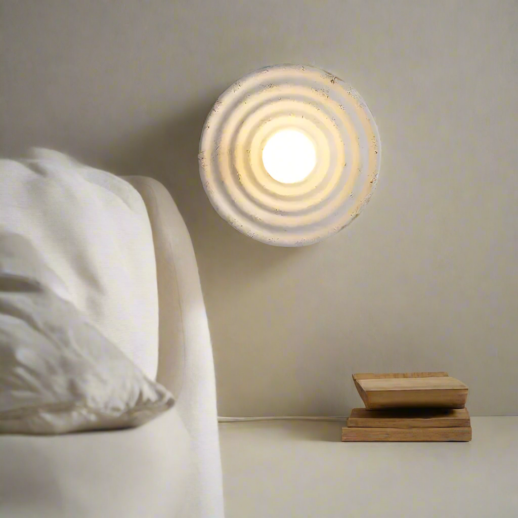 Wabi-Sabi Round Resin Wall Light – view 10 | BROKLEN