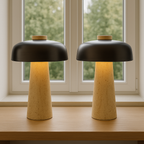 Modern Dome Table Lamp with Cork Base – view 4 | BROKLEN