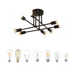 Modern Sputnik Semi-Flush Mount Chandelier – view 8 | BROKLEN