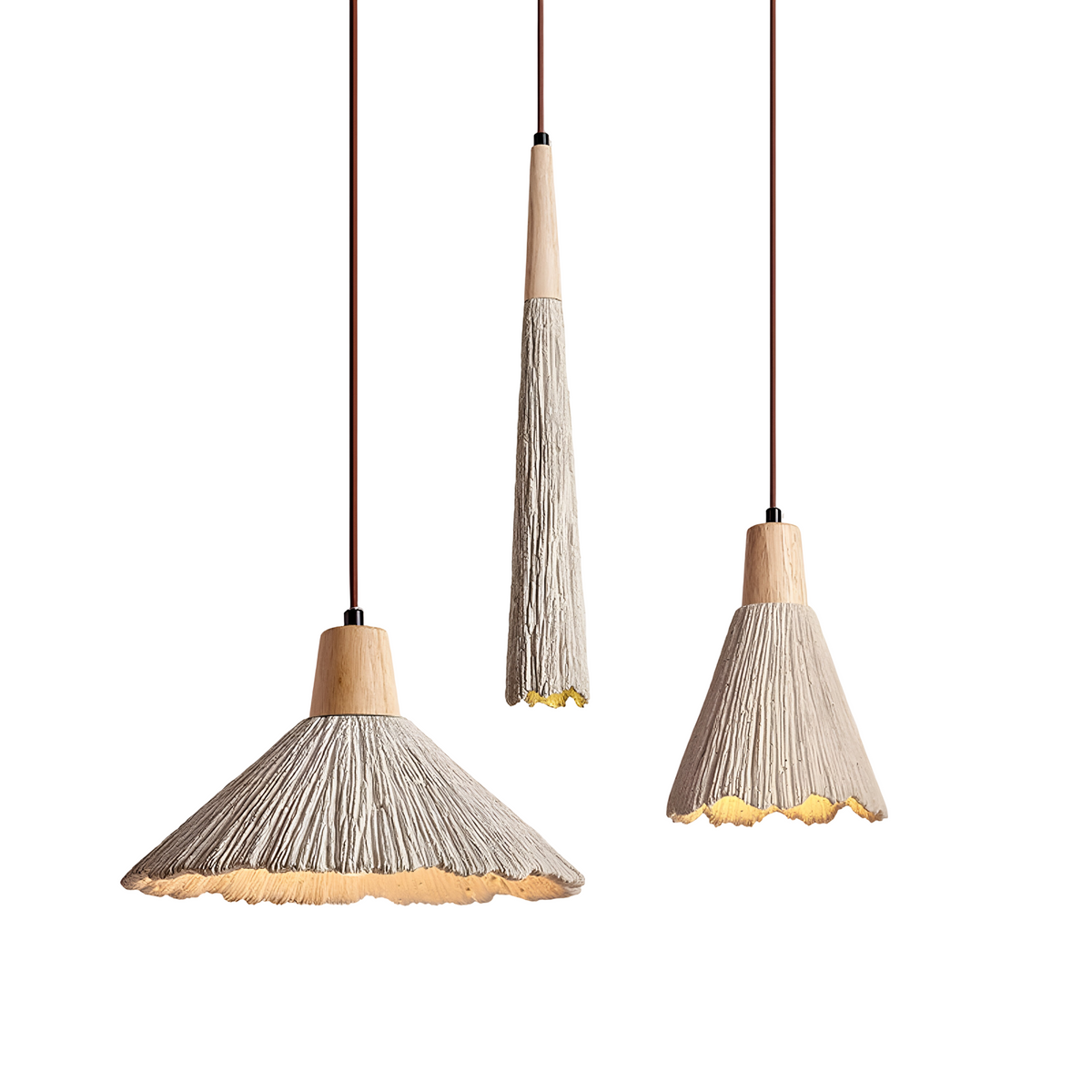Wabi-Sabi Textured Pendant Light – view 2 | BROKLEN