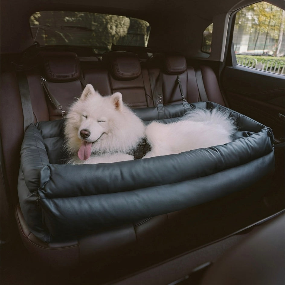Dog Car Seat Booster – Faux Leather with Plush Padding & Non-Slip Base | BROKLEN - view 12