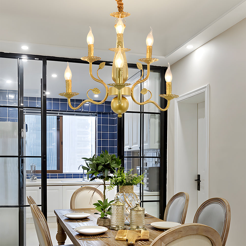 Flemish-Style Curved Arm Chandelier – view 9 | BROKLEN