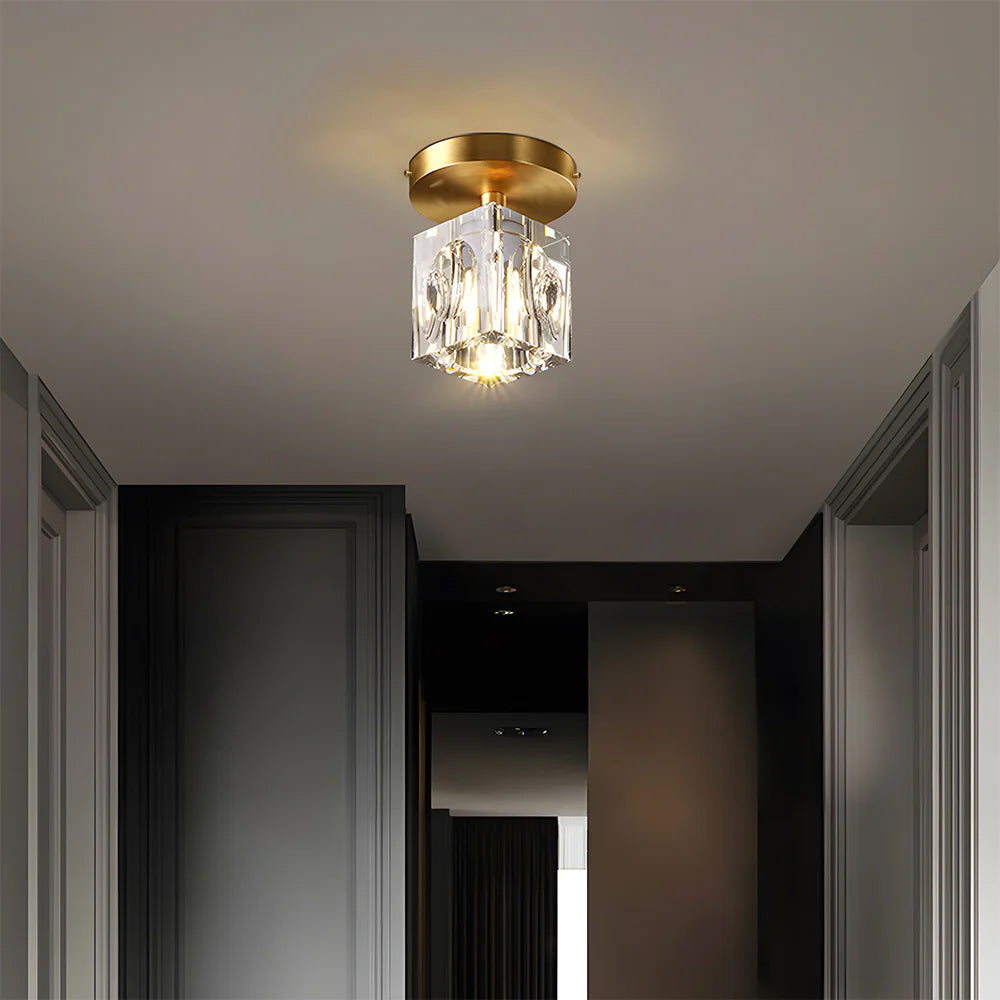 Mini Crystal Flush Mount Chandelier – view 5 | BROKLEN