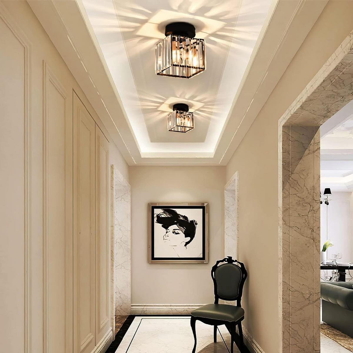 Crystal Ceiling Spotlight – E27 – view 4 | BROKLEN
