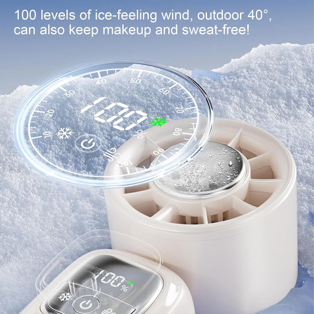 Portable Foldable Handheld Fan with LED Display – 100 Speeds