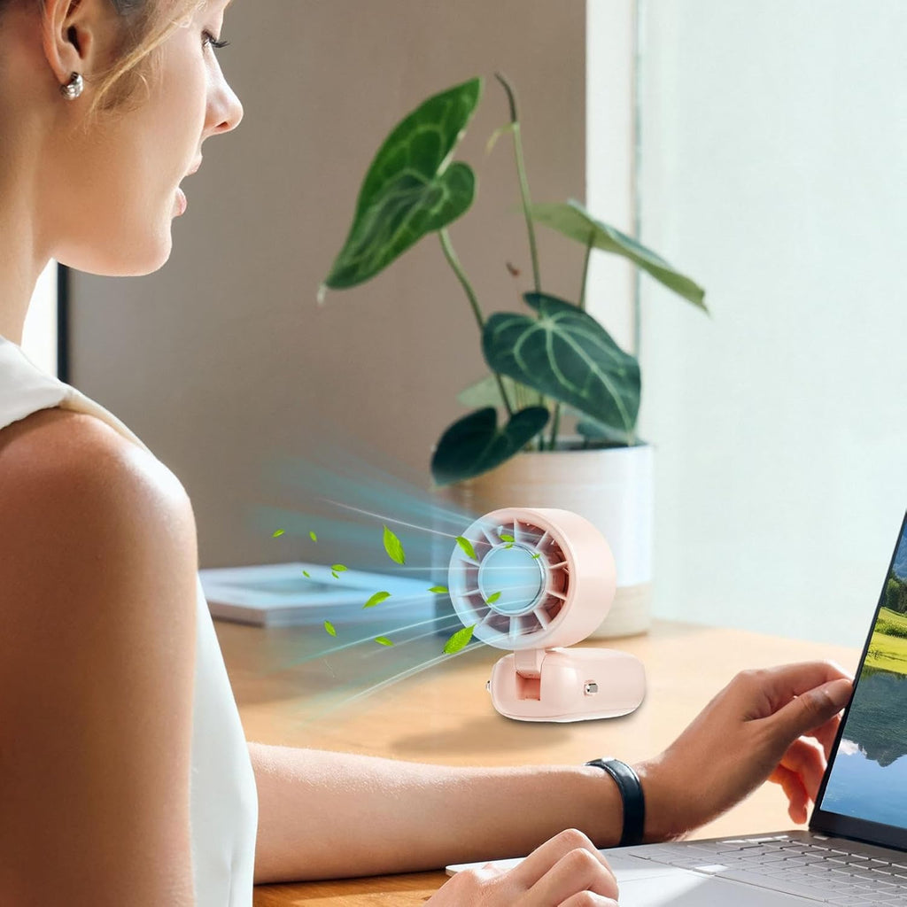 Portable Foldable Handheld Fan with LED Display – 100 Speeds