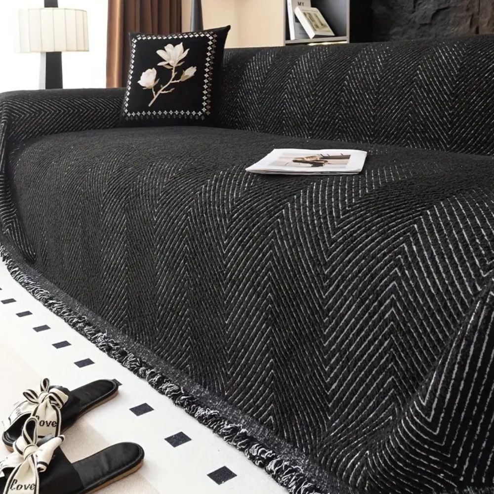 Herringbone Sofa Slipcover – view 6 | BROKLEN