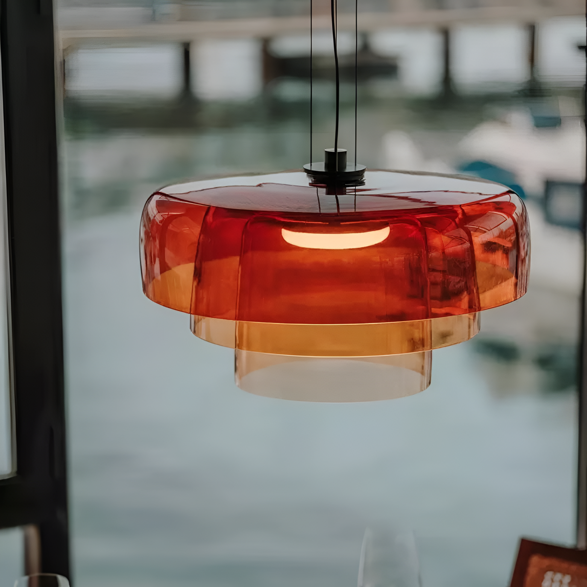 Nordic Celestial Glass Pendant Light – view 2 | BROKLEN
