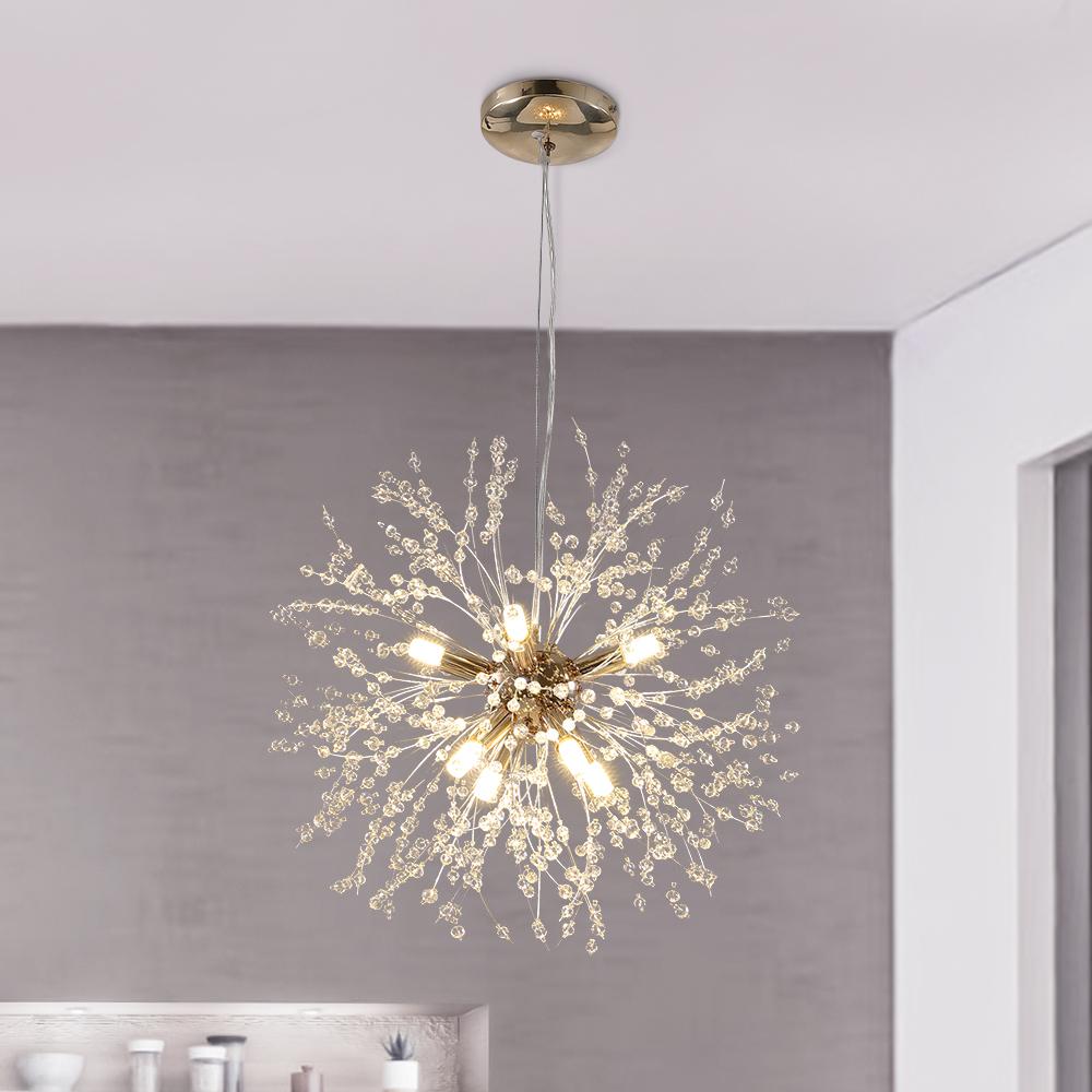 8 Light Crystal Sputnik Chandelier