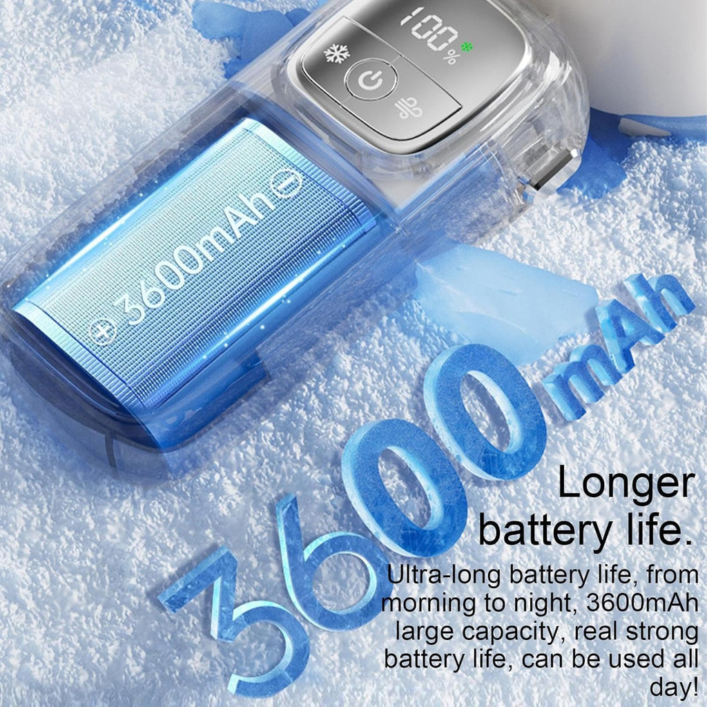 Portable Foldable Handheld Fan with LED Display – 100 Speeds