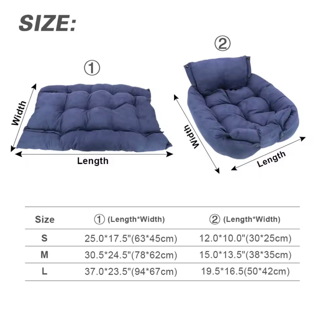 Luxury Pet Bed | 3-in-1 Convertible Dog & Cat Bed with Soft Cotton Feel | Cozy Retreat for Ultimate Comfort | BROKLEN - view 4