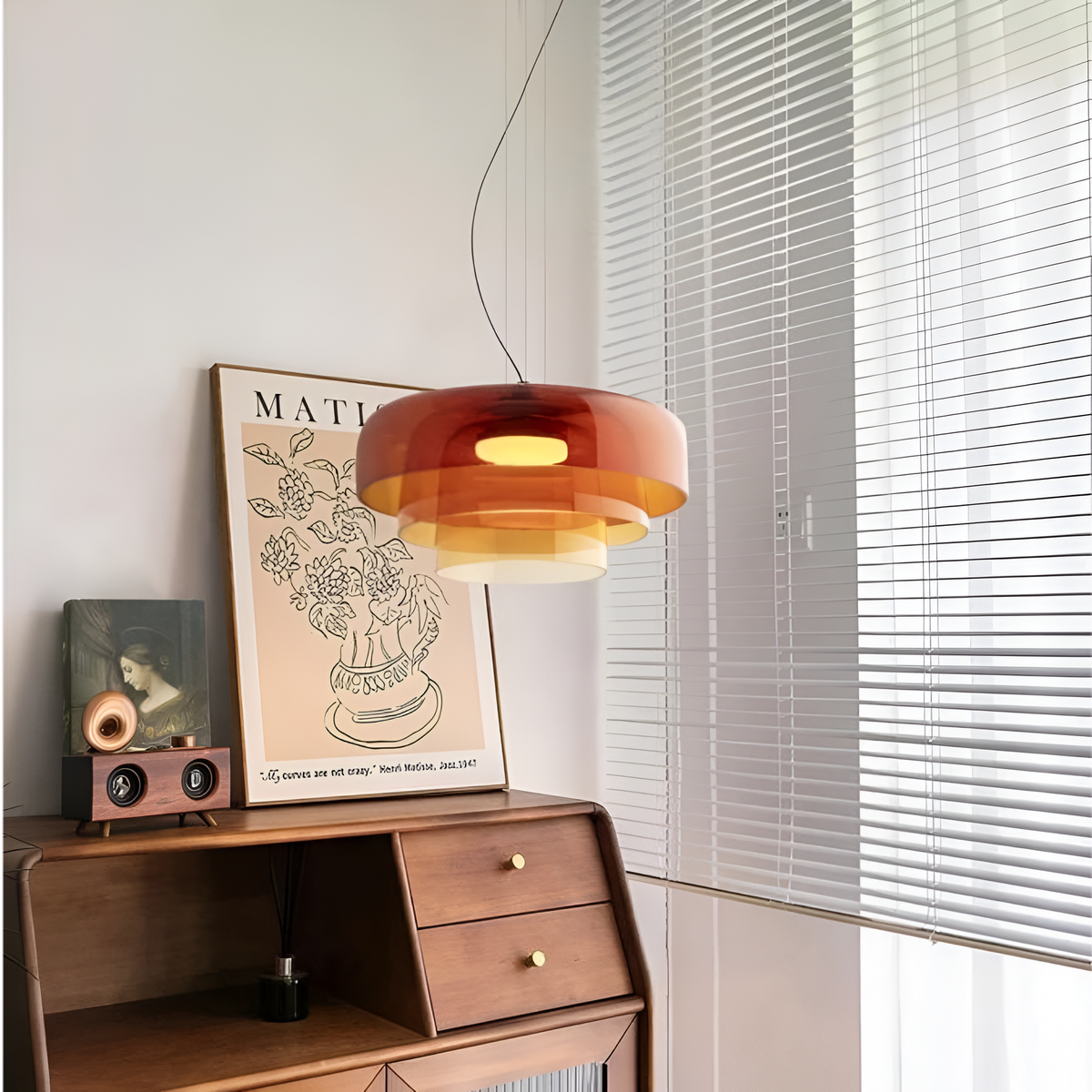 Nordic Celestial Glass Pendant Light – view 4 | BROKLEN