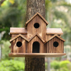 Rustic Wooden Hanging Birdhouse – view 2 | BROKLEN