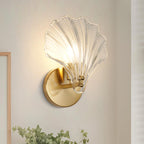 Brass & Glass Shell Wall Light – view 7 | BROKLEN
