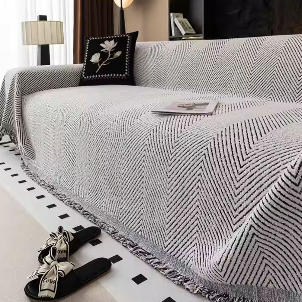 Herringbone Sofa Slipcover – view 7 | BROKLEN