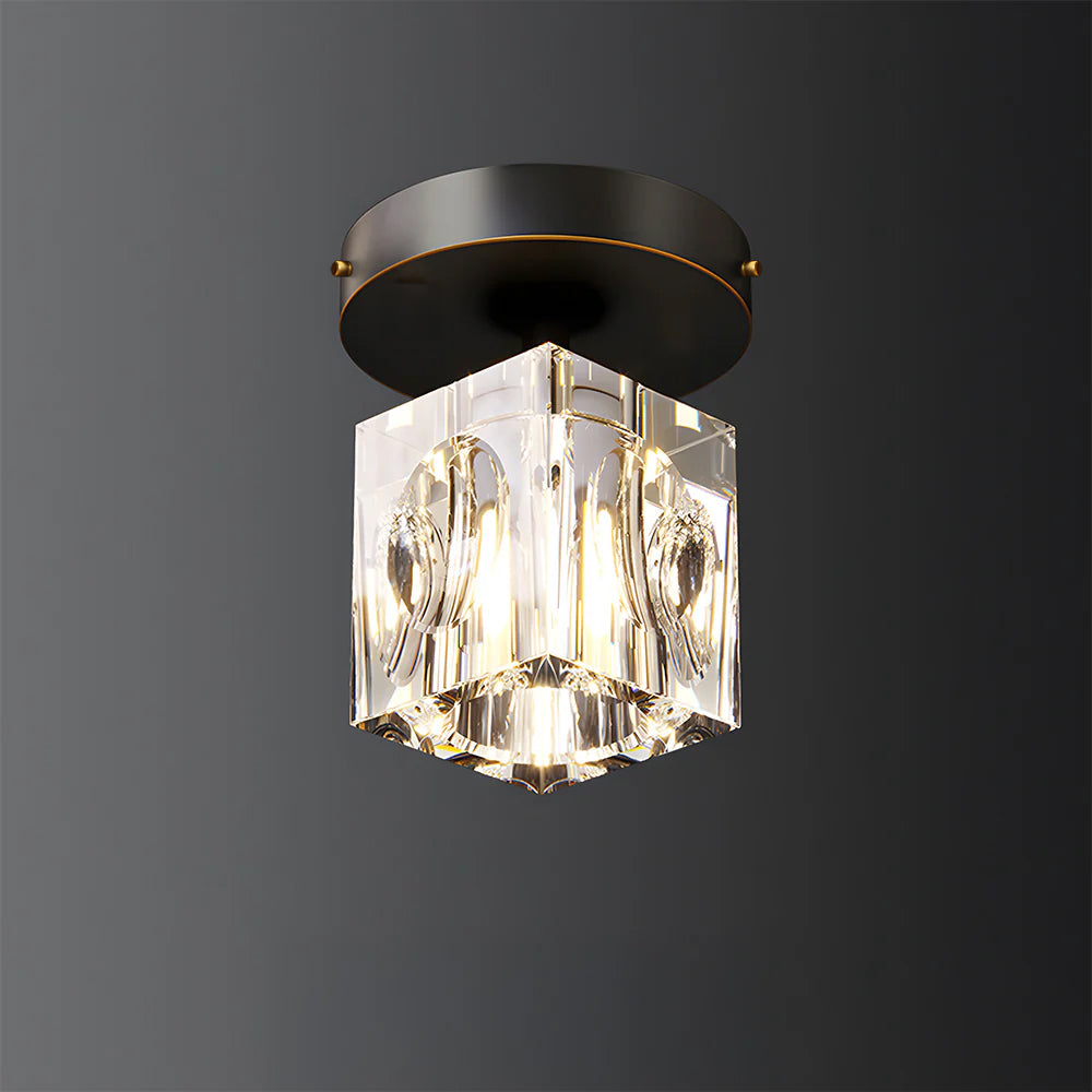 Mini Crystal Flush Mount Chandelier – view 8 | BROKLEN