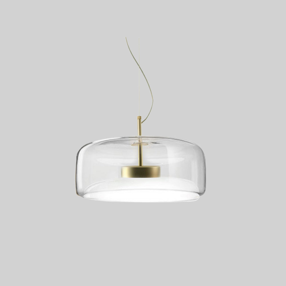 Modern Glass Pendant Light with Brass Details – view 10 | BROKLEN