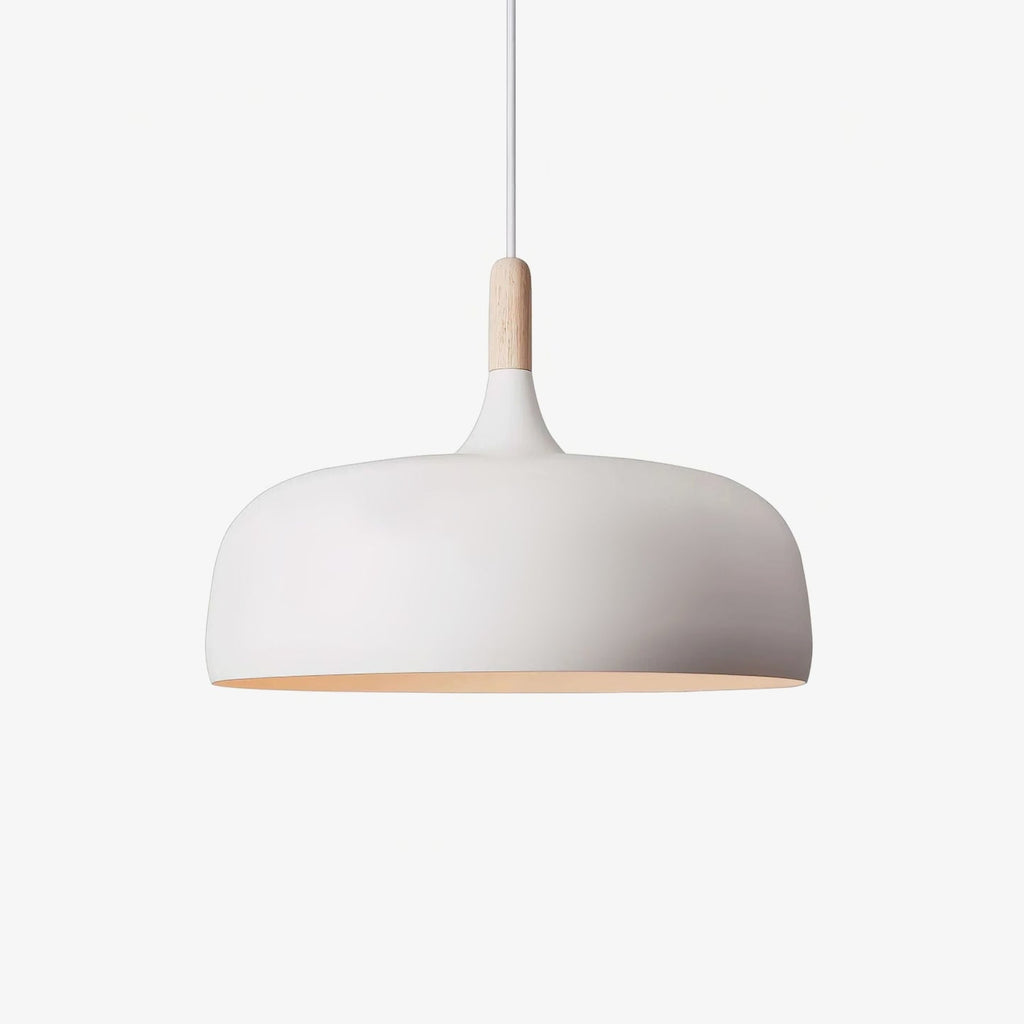 Nordic Metal Pendant Light with Wood Detail – view 3 | BROKLEN