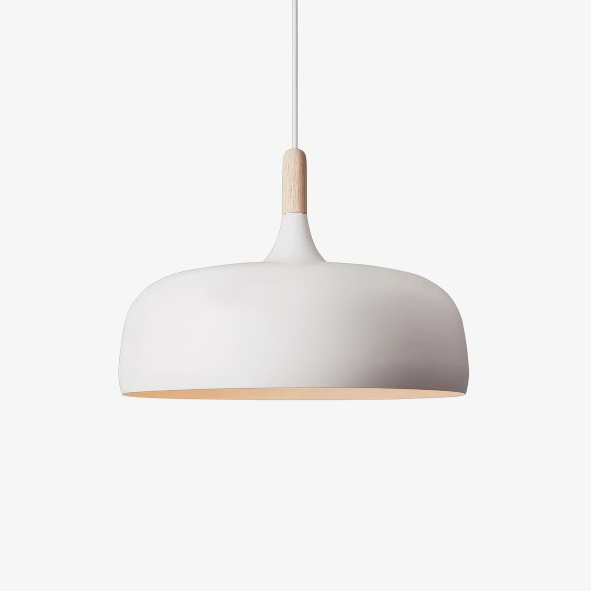 Nordic Metal Pendant Light with Wood Detail – view 3 | BROKLEN