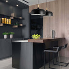 Nordic Metal Pendant Light with Wood Detail – view 14 | BROKLEN