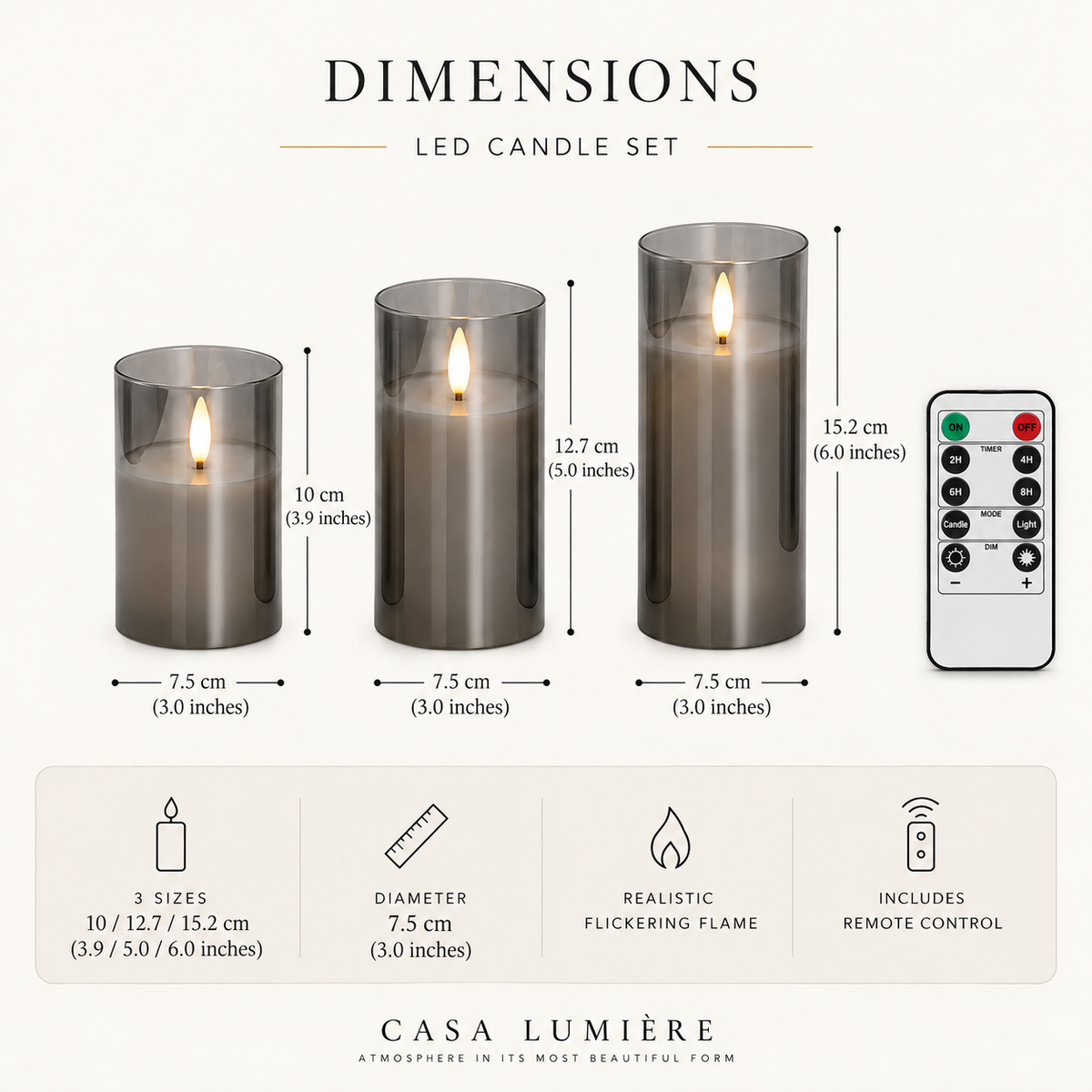 Flameless Candles with Remote Control – view 2 | BROKLEN