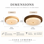 Retro Glass LED Ceiling Light – Wood-Effect Rim – view 11 | BROKLEN