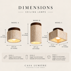 Travertine Ceiling Spotlight – E27 Japandi – view 12 | BROKLEN