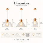 Glass Pendant Light with Wood Accent – view 10 | BROKLEN