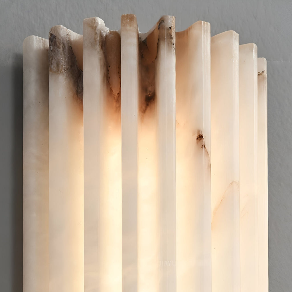 Ribbed Alabaster Wall Light – view 2 | BROKLEN