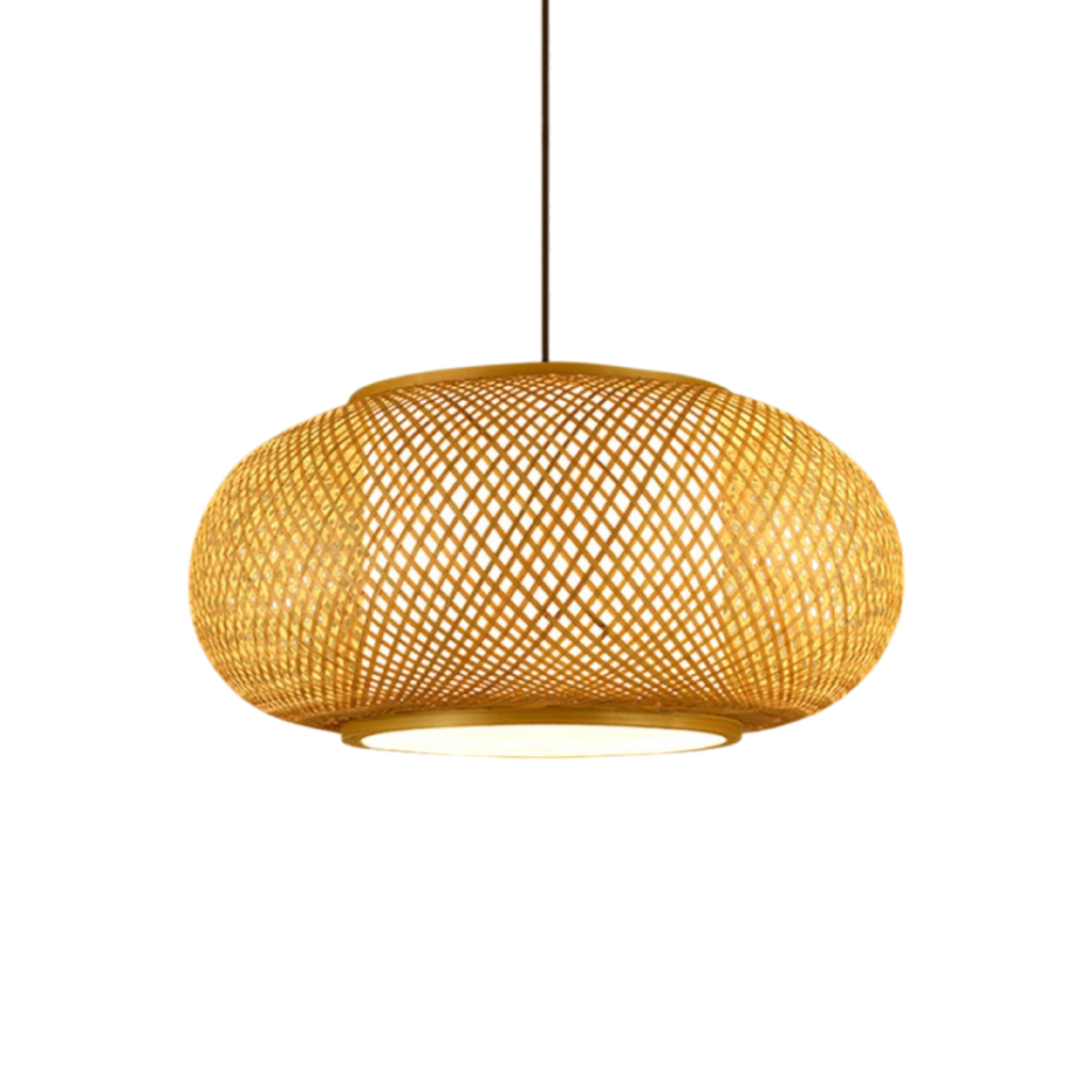 Japandi Woven Bamboo Pendant Light – view 11 | BROKLEN