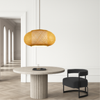 Japandi Woven Bamboo Pendant Light – view 7 | BROKLEN