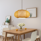 Japandi Woven Bamboo Pendant Light – view 5 | BROKLEN