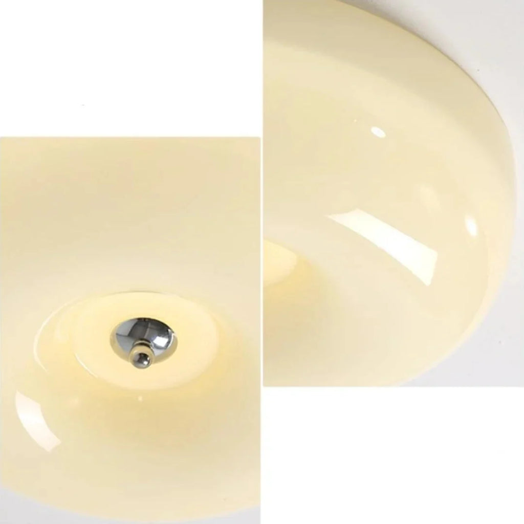 Bauhaus Milk Glass Flush Mount Ceiling Light – view 12 | BROKLEN