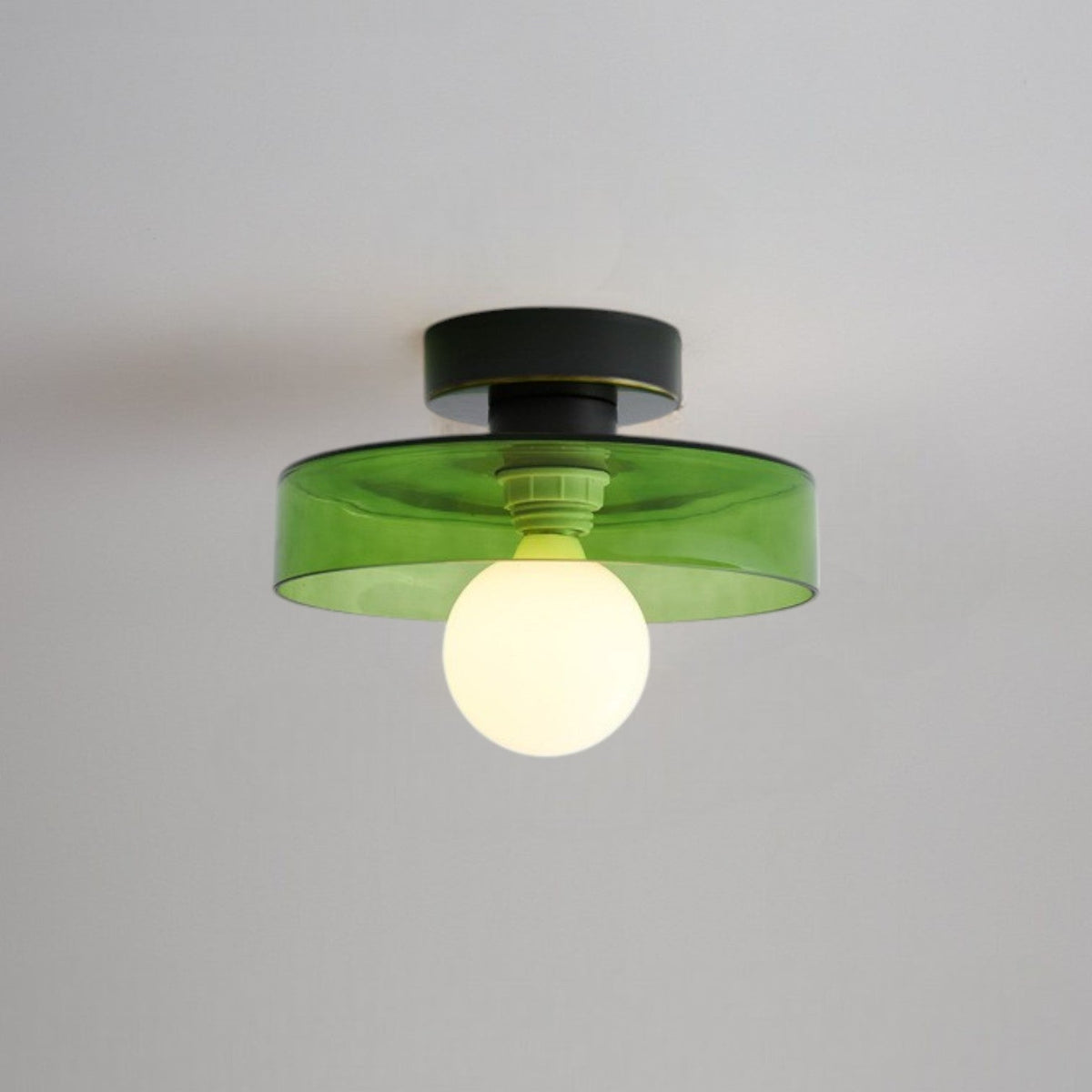 Bauhaus Flush Mount Ceiling Light with Layered Glass & Globe – view 7 | BROKLEN