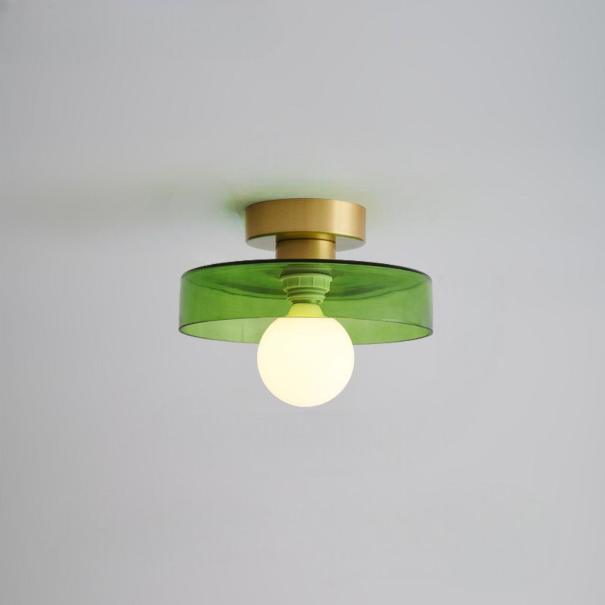 Bauhaus Flush Mount Ceiling Light with Layered Glass & Globe – view 8 | BROKLEN