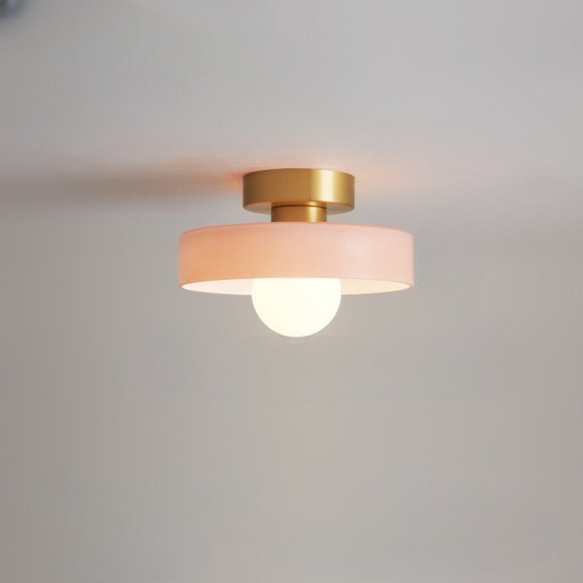 Bauhaus Flush Mount Ceiling Light with Layered Glass & Globe – view 9 | BROKLEN